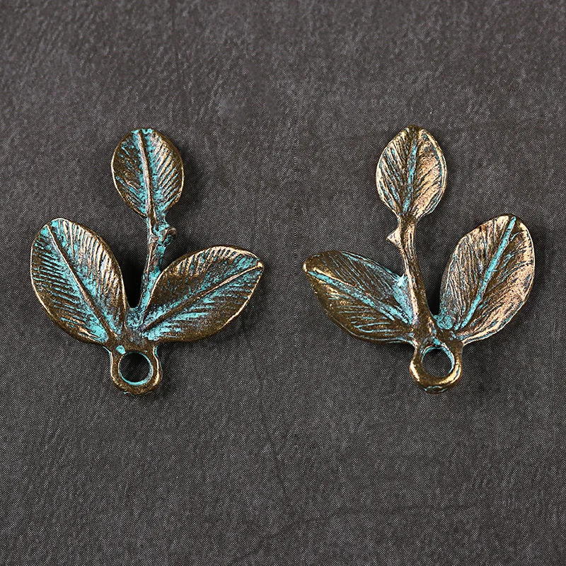 10pcs/lot Vintage Leaves Pendant Charms Antique Bronze Color Leaf Charms Jewelry Diy Big Tree Leaf Charms For Bracelet Making