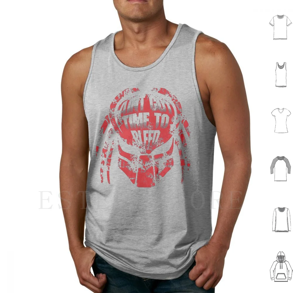 Ain't Got Time To Bleed Tank Tops Vest Sleeveless Space Dark Quarantine Pattern Design Animal Arnold Tattoo Hunting