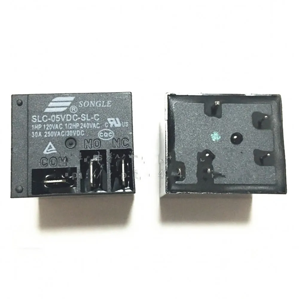 

10PCS/lot Power relays SLC-05VDC-SL-C 5v 30A T91 HF2100 A set of conversions 5PIN Black Electrical PCB Relay