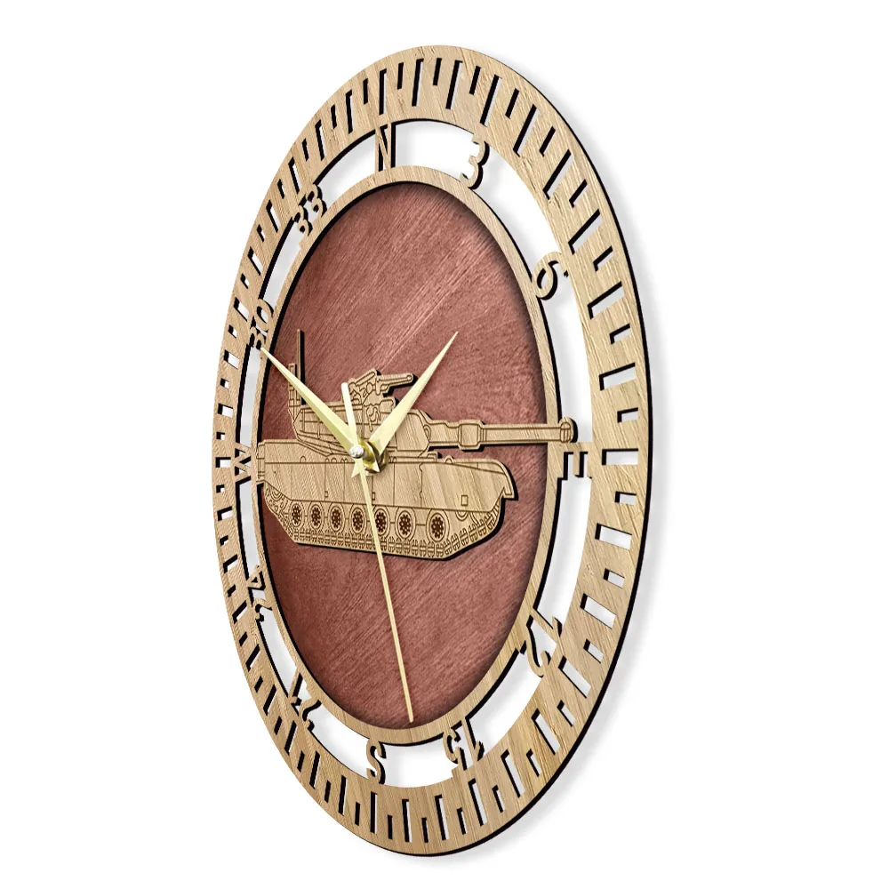 Marines 2nd Tank Armored Battalion Silent Non Ticking Wall Clock 2nd Marine Division Military Transportation Rustic Home Decor