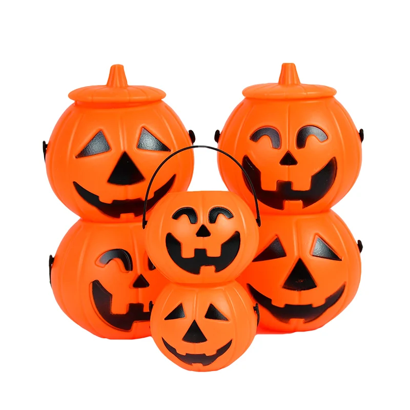 1/3Pcs Treat or Trick Child Favors Halloween Candy Gift Box Halloween Pumpkin Bucket Snack Chocolate Packaging Boxes Pumpkin