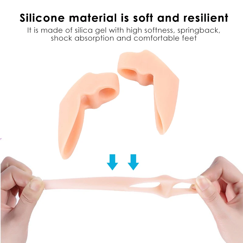 2Pcs Silikon Big Toe Separator Bunion Teller Hallux Valgus Toe Corrector Gel Fuß Finger Pediküre Füße Werkzeug