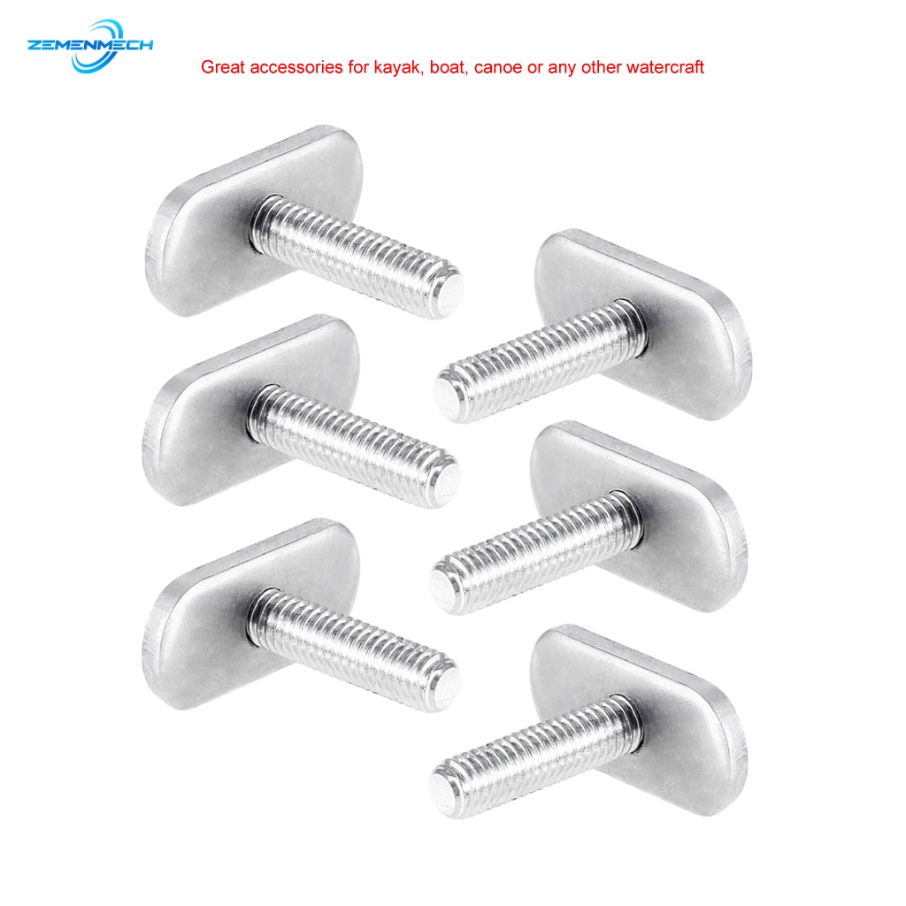 

Kayak Screws Rail Track Nuts 316 Stainless Steel Canoe Outdoor Mini Water-Skiing Tool Boat Accessories Rails Bolts Fishing Tools