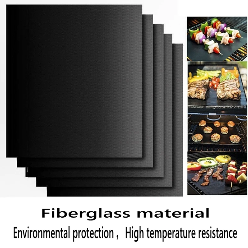 BBQ Grill Mat Barbecue outdoor Baking Non-stick Pad Reusable Cooking Plate 40 * 30cm For Party PTFE  Grill Mat Tools New