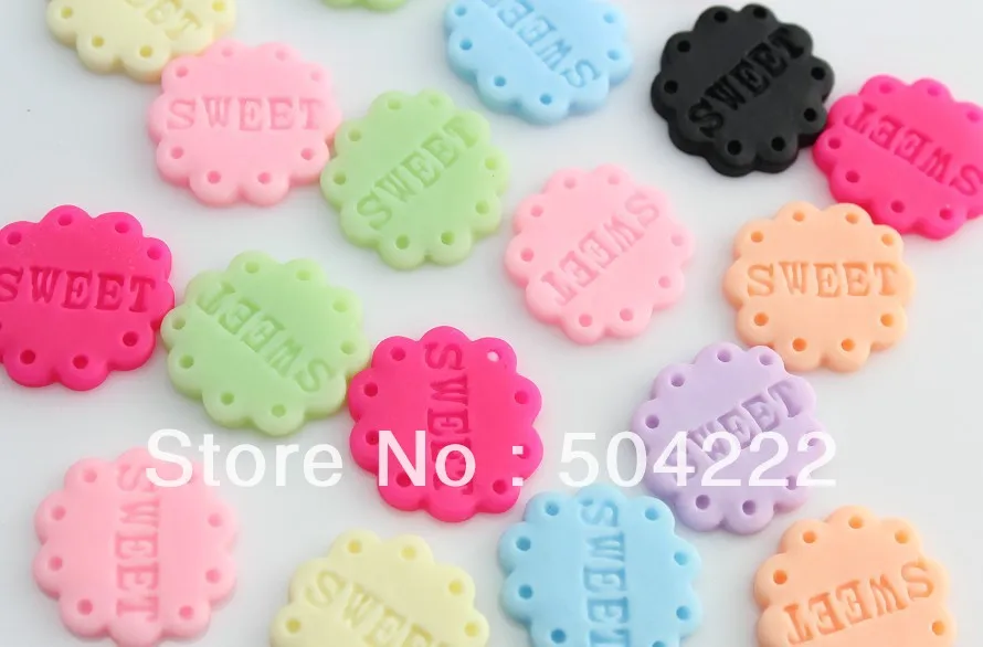 150pcs matte Cookie Biscuit Sweets Resin Kitsch Jewelry Cabochons 20mm Cameo Covers Deco decoden charm matte fake food