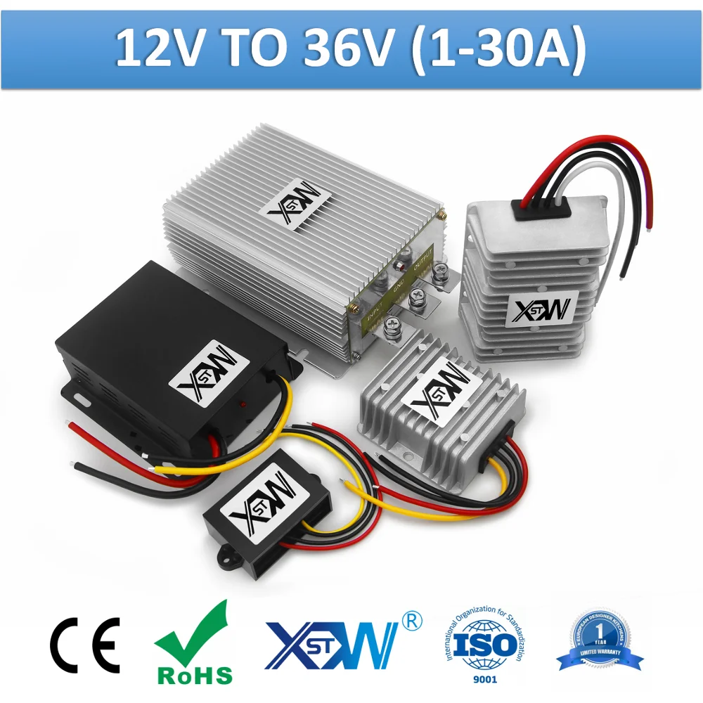 

XWST 12v to 36v DC to DC Converter Step Up Boost Power Converter 36vdc Stabilizer 1A 3A 5A 10A 20A 30A Output Voltage Module