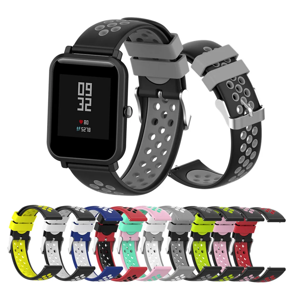 Colorful Bracelet Wrist Strap For Amazfit Bip Watchbands For Xiaomi Huami Amazfit Bip U / Bip S / GTS 2 / GTR 2 / Silicone Strap