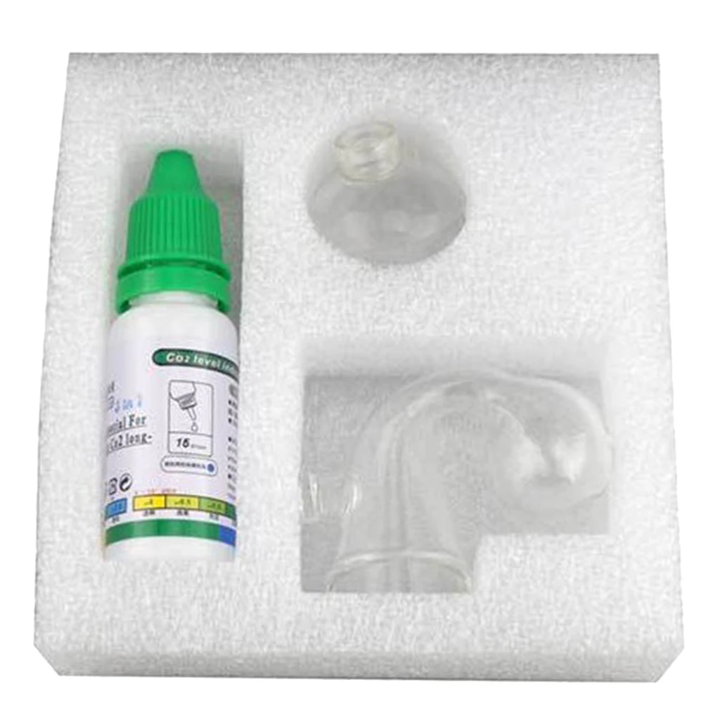 Aquarium CO2 Indicator Solution Fish Tank Liquid Test Plants Supplies Long Term CO2 Glass Drop Checker