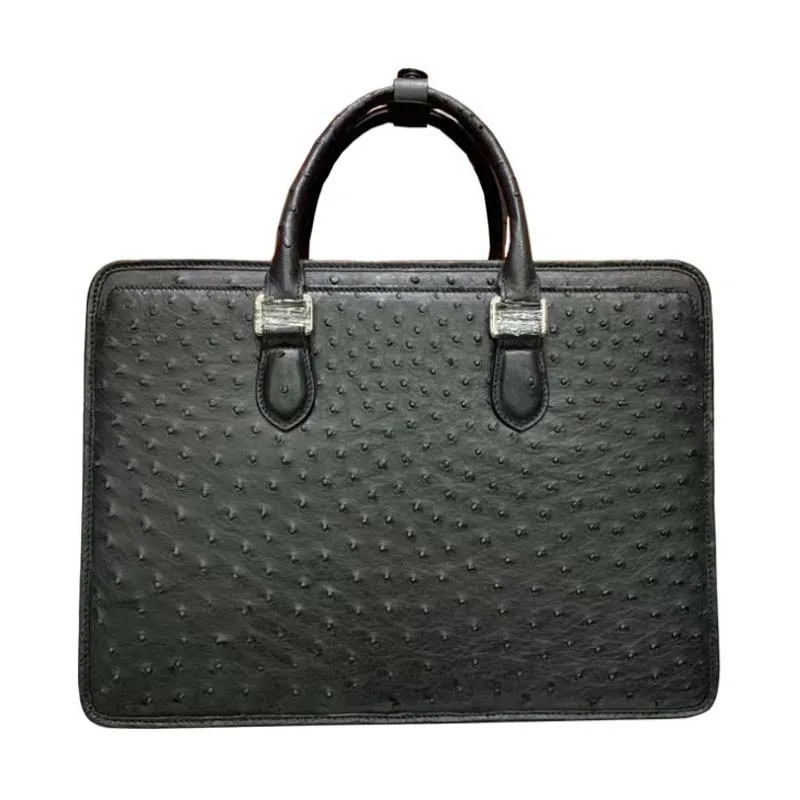 

wanexing new South Africa Ostrich leather male briefcase leisure Office package fashion trend business Men's handbag