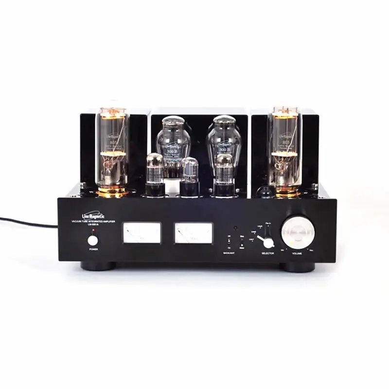 

LineMagnetic LM-508IA 805+300B combined single-ended Class A tube amplifier, Power: 48W + 48W，Harmonic distortion: 1%