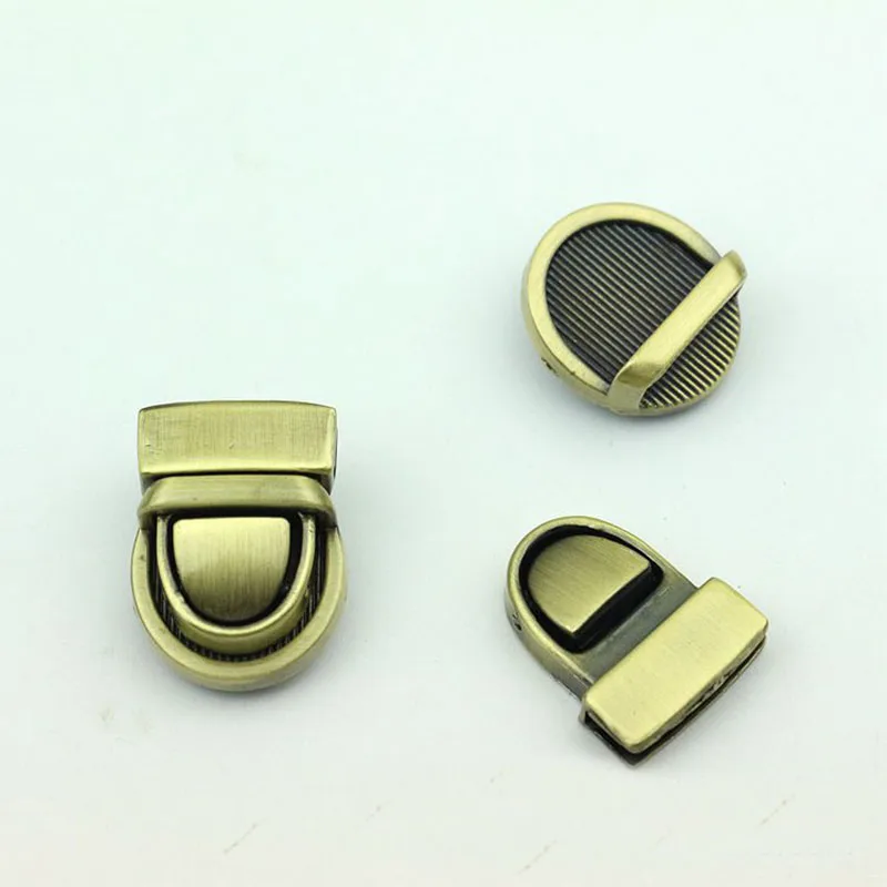 10Pc Metal Press Push Lock Tongue lock Bag Briefcase Spring Lock Snap Decorative Clasps Closure Leather Craft Hardware Accessory