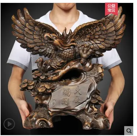 GRAND EXHIBITION OF EAGLE CHINESE DECORATION OWL OFFICE DESKTOP BIRD CREATIVITY OWL EAGLE ANIMAL HOME DECORATION CRAFTS STATUE