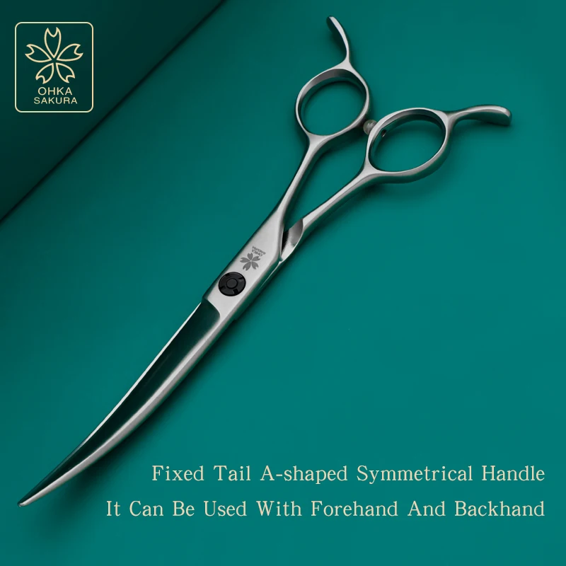 Imagem -05 - Tesoura para Animais de Estimação Direto Tesoura Curvada Dente Tesoura Fina Conjunto de Ferramentas de Corte Cabelo do Cão Esteticista Tesoura Profissional