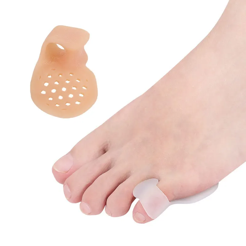 2pieces=1pair New Hot Sale Small Toe Varus Separator Bunion Overlapping Corrector Silicone Pad Thumb Valgus Straighten Orthosis