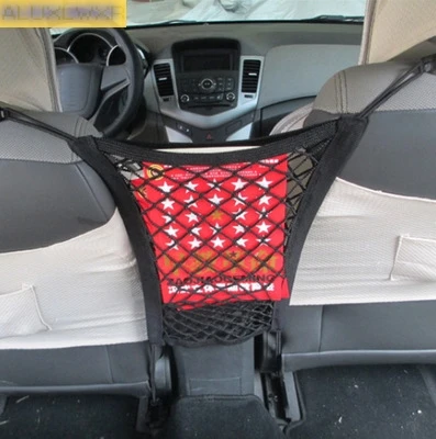 

Car Interior Nets Net Car-Styling Storage Bag Pocket Cage Car Accessories Car Trunk Seat Back Elastic Mesh 1pc 40*25CM Polyester