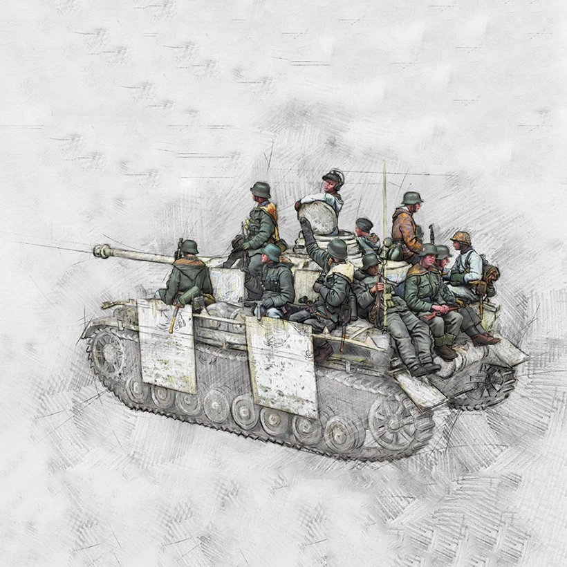 Resin Figure 1/35 ancient crew include 13 man (NO TANK )    Model Unassambled Unpainted  Figure Building Kit