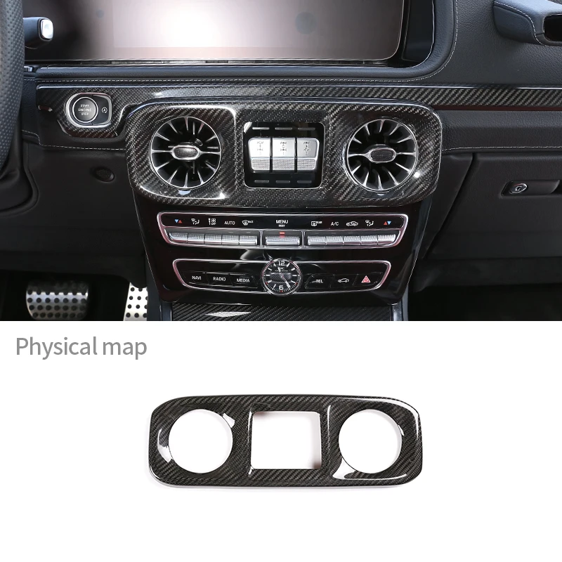 

For Mercedes-Benz G-CLASS G500 G63 W463 2019-2020 Real Carbon Fiber Central Control Air Outlet Panel Decoration Car Accessories