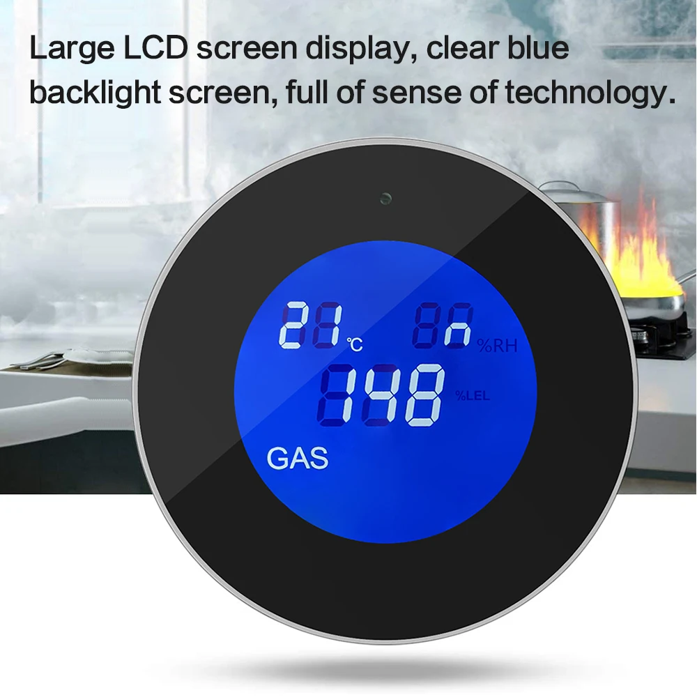 Tuya Wifi Gas Detector Control Combustible Gas Leak Detector LCD Display Household Home Smart Life Security Alarm Detector