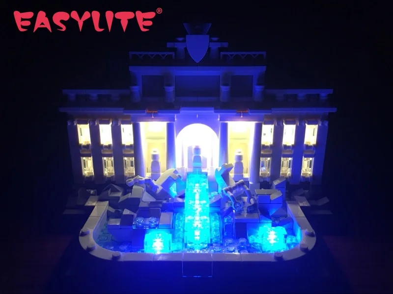 EASYLITE LED Light Set For 21020 Trevi Fountain DIY Toys Blocks Bricks Only Lighting Kit Not Include Model