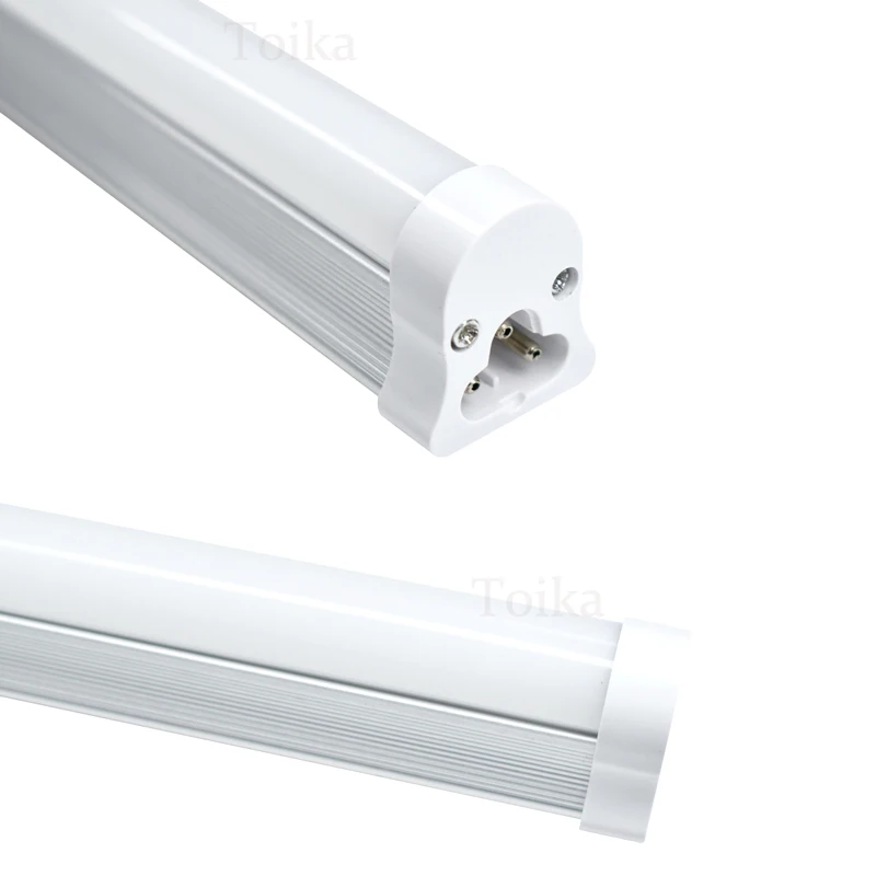 

Toika 100pcs 0.6M 2FT T5 LED Integrated Tube Light 9W 600mm Linkable Under Cabinet and Utility Shop LED Light Fixture Light