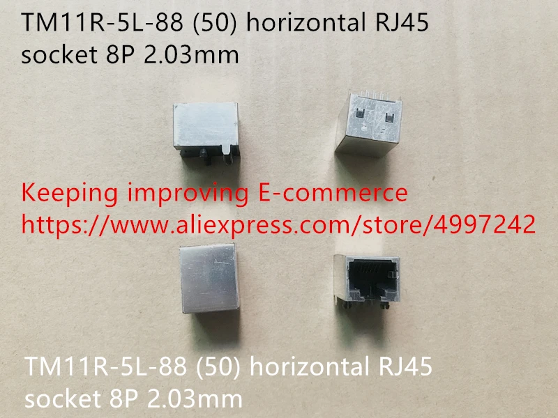 Original new 100% TM11R-5L-88 (50) horizontal RJ45 socket 8P 2.03mm connector