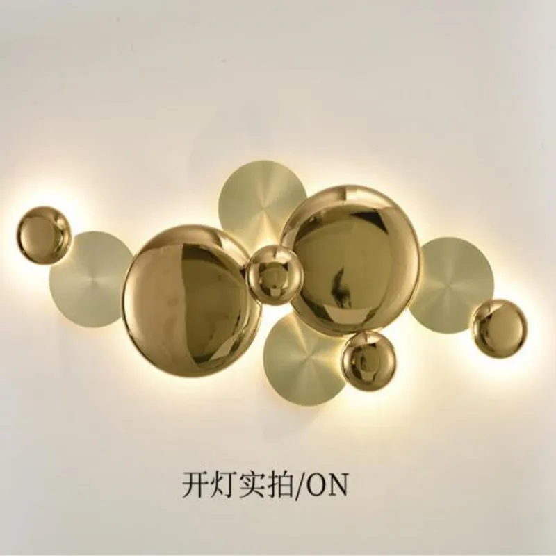 

Post Modern Copper Wall Lamp Indoor Decor Luxury Sconce for Bedroom Bedside Living Room Hotel Loft Led Wall Lights Gold