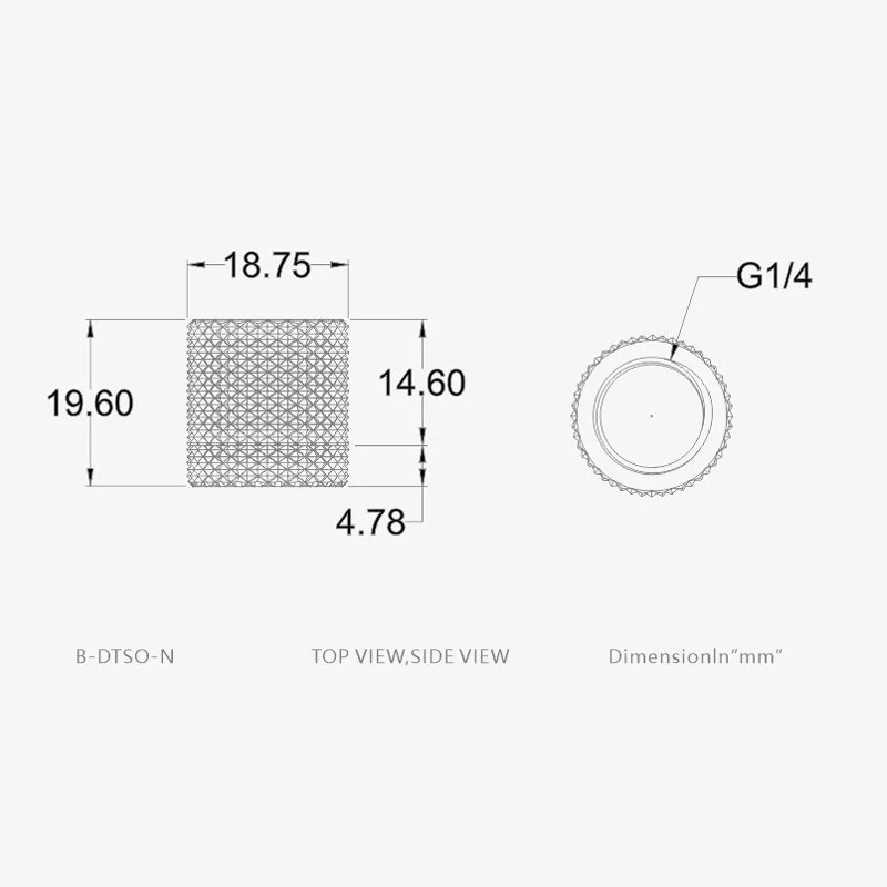 Bykski G1/4 "Murni Melalui, DIY Komputer Split Loop Pendingin Air 360 Fitting Rotary, Mengubah Arah, G1/4",B-DTSO-N