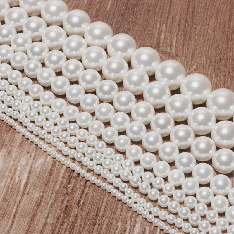 New Shell Pearl Beads Chain DIY Clothing Necklace Accessories Craft Art Decoration 3mm-20mm