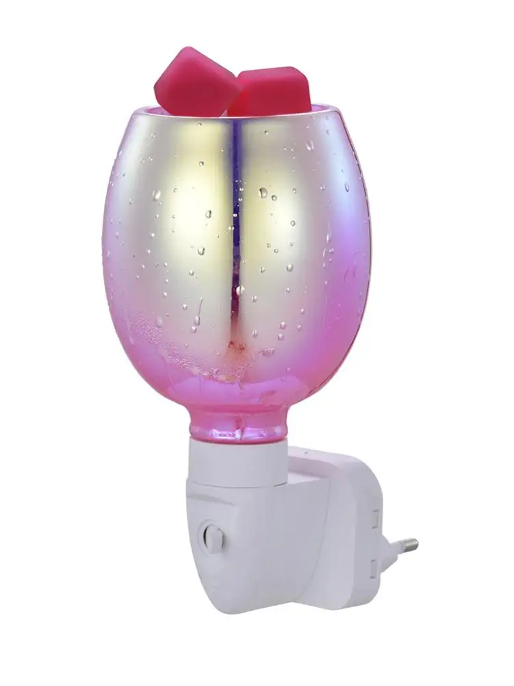 Ścienny palnik woskowy elektryczny palnik woskowy wtyczka InFor Office Home sypialnia salon prezenty zielony/różowy (3d Drop Shap