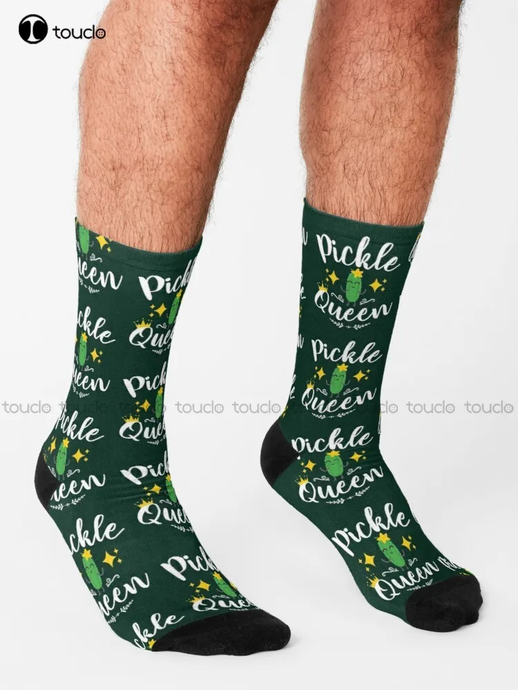 Pickle Queen  Socks Halloween Socks Women Personalized Custom Unisex Adult Teen Youth Socks 360° Digital Print Hd High Quality