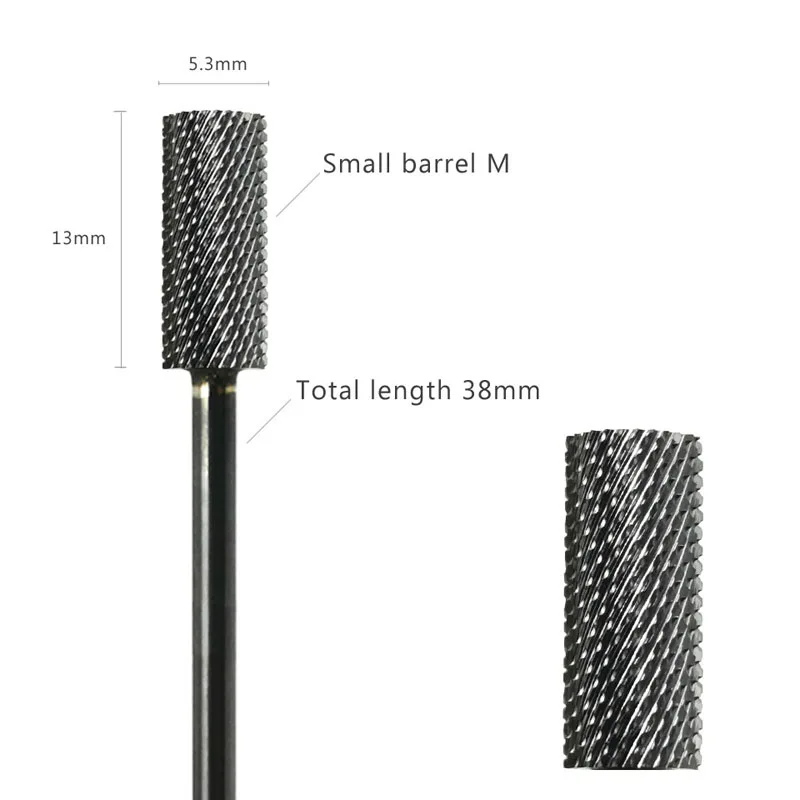 HYTOOS Barrel Nagel Bohrer Bits 3/32 "Hartmetall Nagel Bit Rotary Maniküre Schneider Nägel Zubehör Gel Entfernung Fräser werkzeug