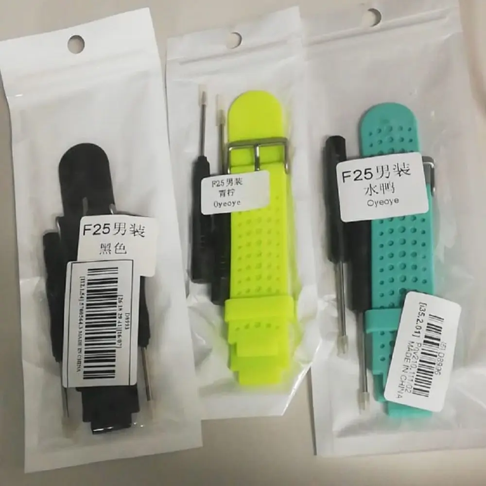 Correa de silicona para reloj Garmin Forerunner 25, repuesto de pulsera suave con herramientas para hombre