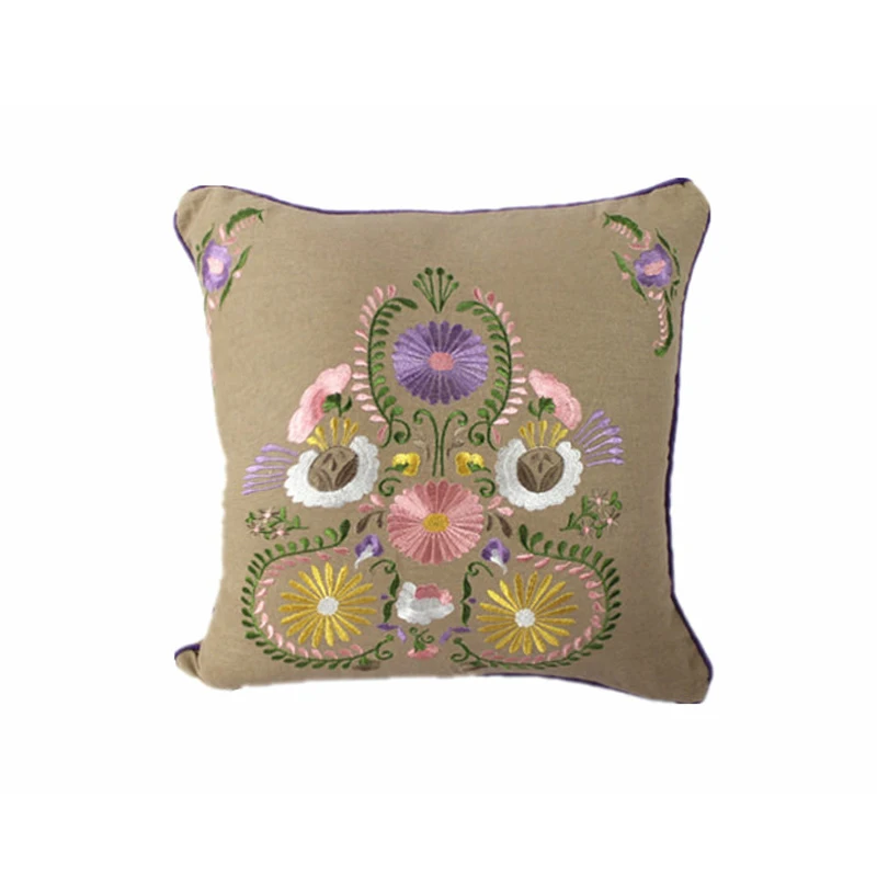 Free Shopping Promotion Rayon Embroidery  Throw Pillow Case HT-LREC-03