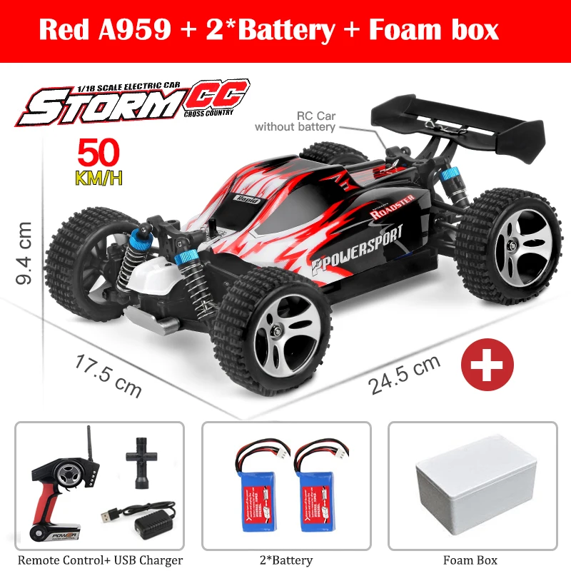 WLtoys 144001 A959-B A959 2.4G Racing RC Car 70KM/H 4WD Electric