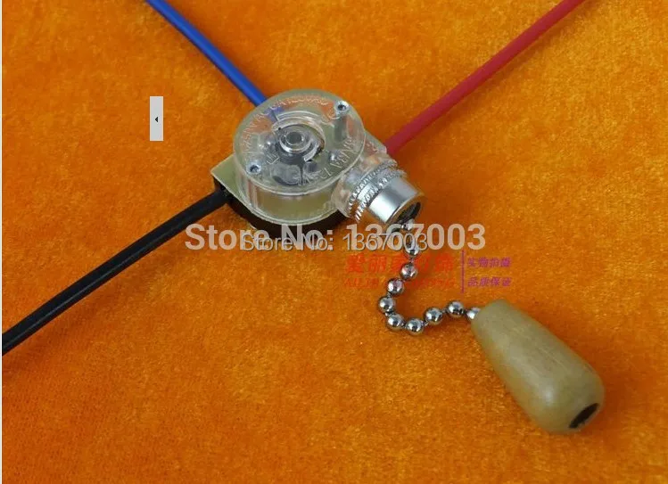 6PCS 3A 110V 220V Fan Switch 3 Way Speed Fan Switch Ceiling Pull  LED Lamp Chain Switch DIY , 250VAC