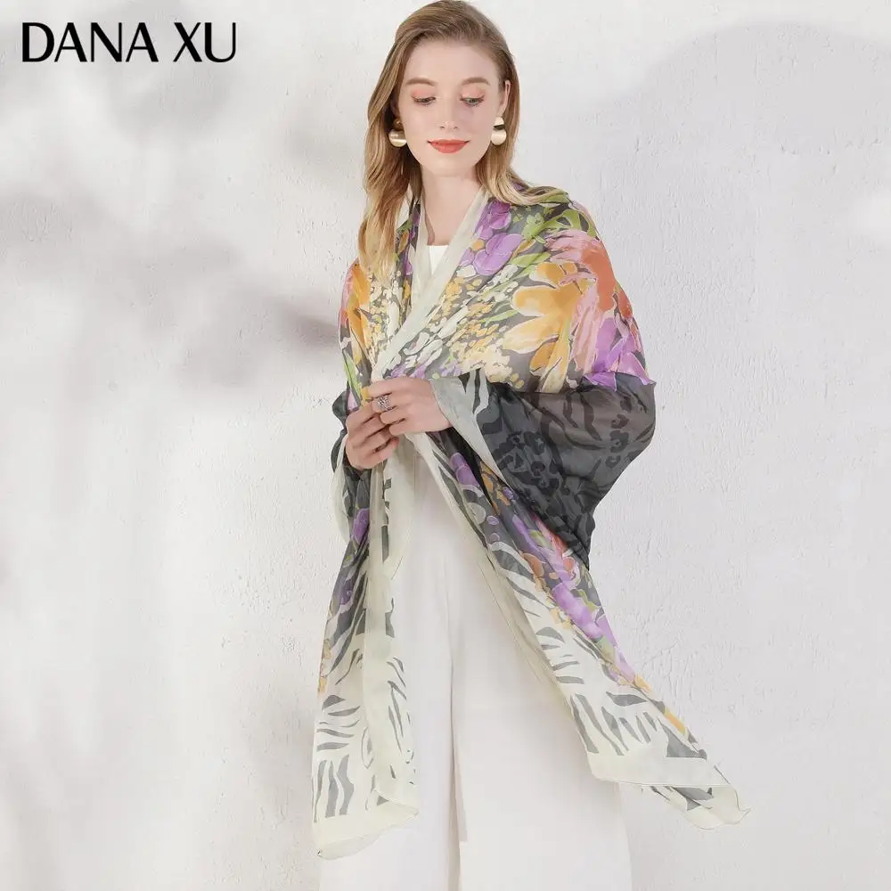 Silk Long Scarf Luxury Brand Women New Design Beach Blanket Shawl Wear Swimwear Bandana Hijab Face Shield Foulard 2020