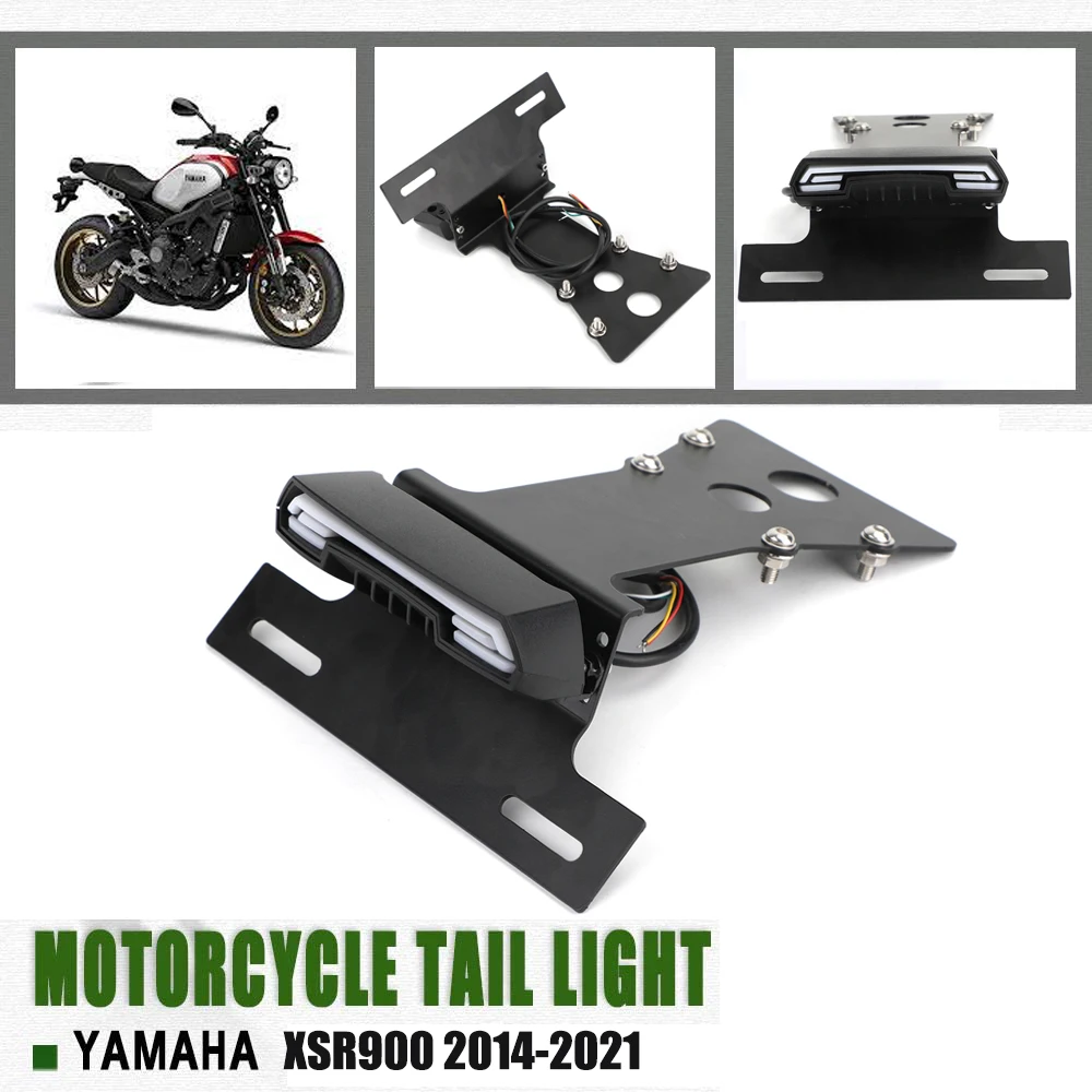 XSR900 License Plate Bracket Holder Fender Eliminator Tail Tidy Led Light For Yamaha XSR 900 2021 2020 2019 2018 2017 2016 15 14