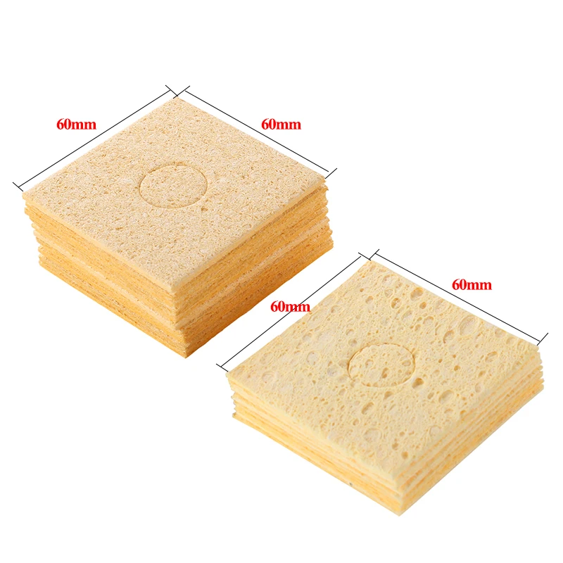 Soldering Iron Yellow Sponge Solder Tip Cleaning Sponges Cleaner Pads Soldering Accessories BGA Rework Tools