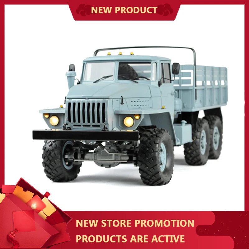 Remote Control 1/10 High Simulation Model Military Truck Trailer Straight Bridge Climbing Six-wheel Drive Waterproof  Adult Gift