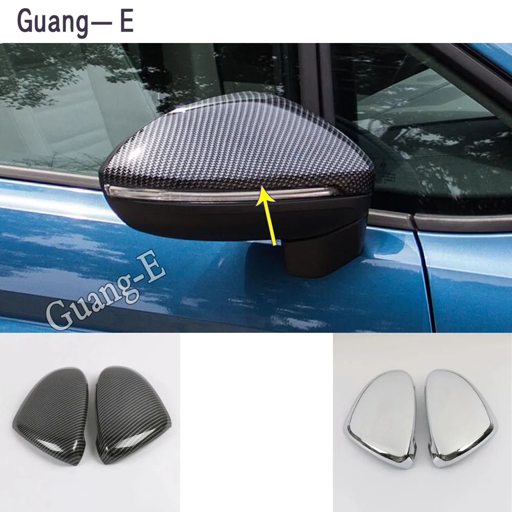 For VW Volkswagen Touran L 2016 2017 2018 2019 2020 Car Body Stick Rear View Eyebrow Side Glass Mirror Cover Trim Frame Parts