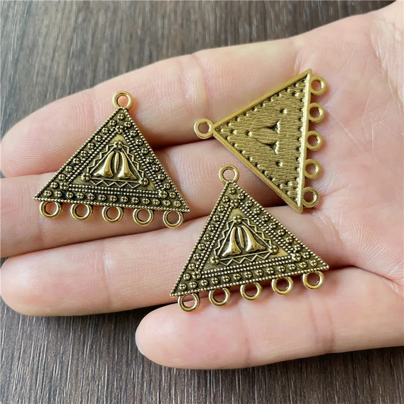 10pcs alloy equilateral triangle pendant buckle DIY production necklace bracelet connection piece wholesale metal accessories