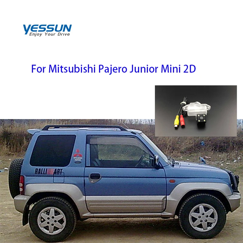 Yessun License Plate Rear View Camera For Mitsubishi Pajero Junior Mini 2D  4 LED Night Vision 170 Degree HD rear camera