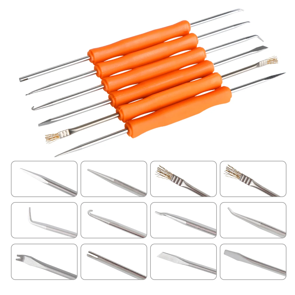 6PCS Entlöten Aid Werkzeug PCB Reinigung Kit Reparatur Werkzeuge Löten Hilfe Unterstützen Werkzeuge Platine Reparatur Unterstützen Hand Werkzeuge