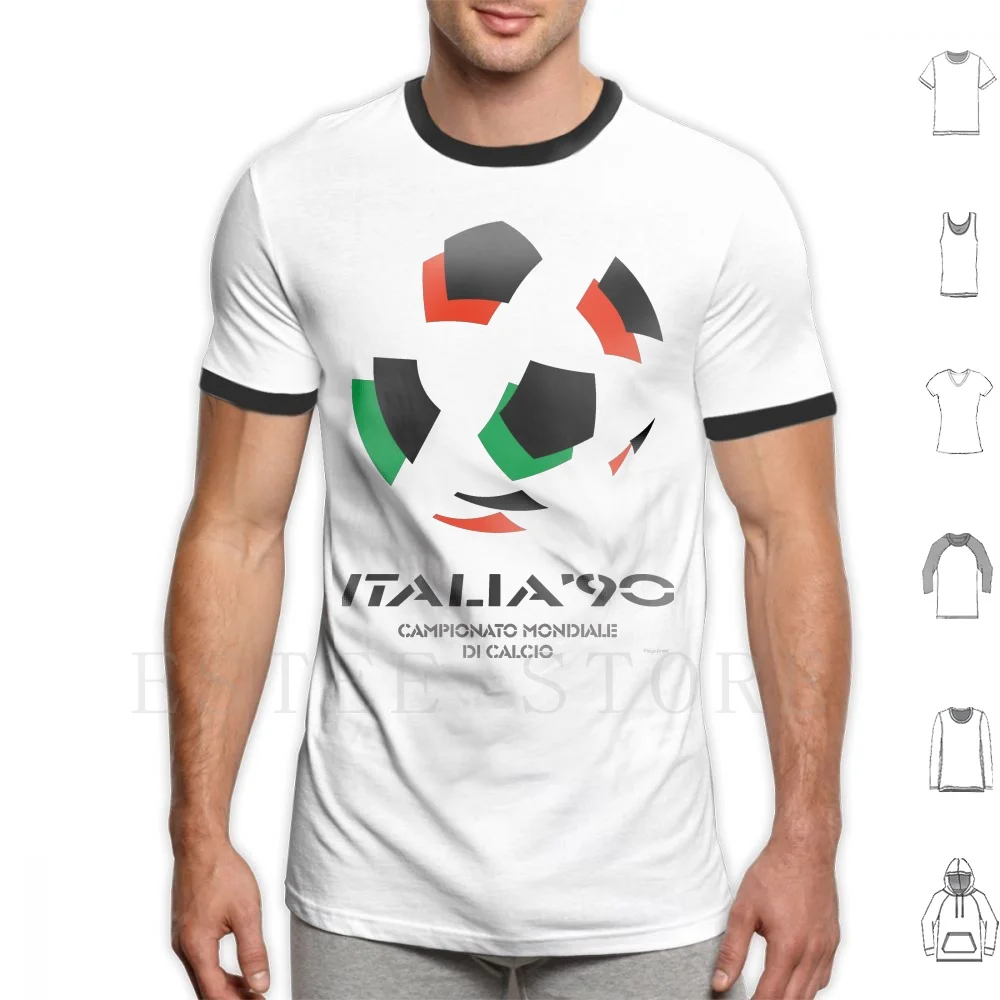 Camiseta de algodón para hombre, camisa de Italia 1990, 6xl, Italia 90, Italia 1990, Campionato, Mondiale, fútbol, fútbol, Azzurri, Ciao