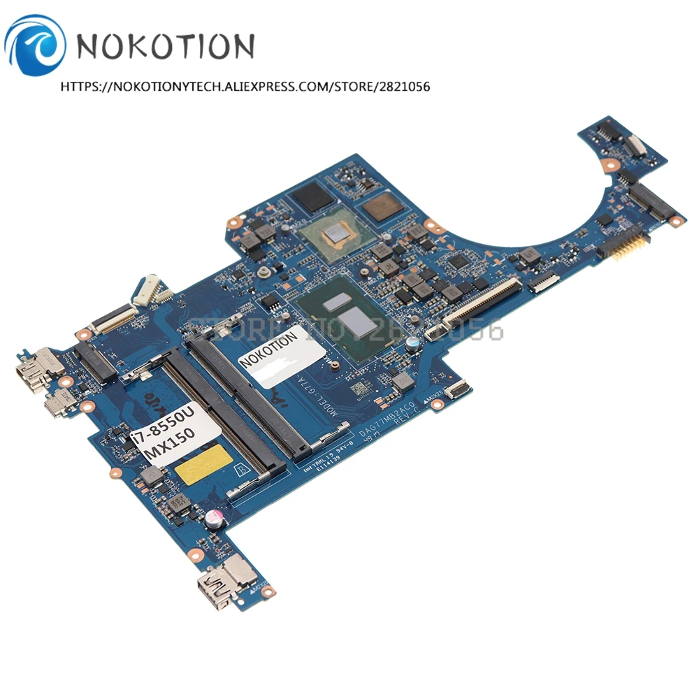 NOKOTION L01687-001 L01687-601 DAG77MB2AC0 G77A For HP Pavilion 15-CK Laptop Motherboard MX150 2GB I7-8550U CPU fully Tested