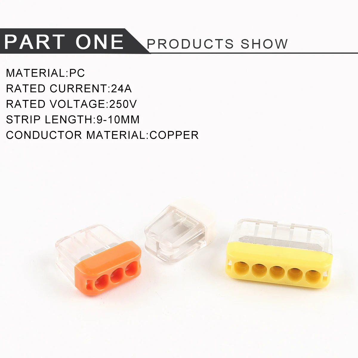 1 Input 1/2/4 Output Fast EASY Push in Compact Wire Splicing Connector 2/3/5 Pin Wiring Terminal For Electric Cable Junction Box