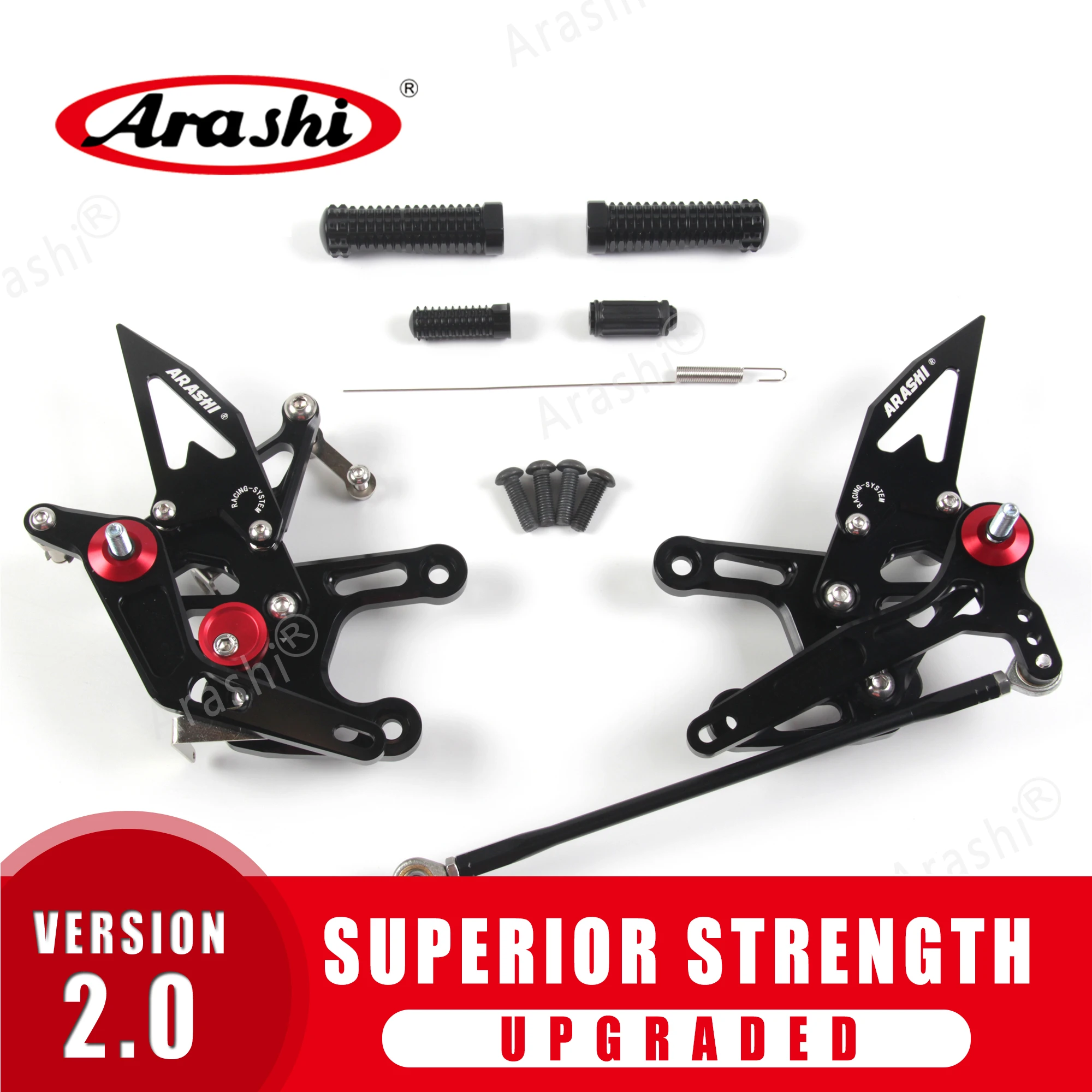 

Arashi ZX-10R CNC Adjustable Rearset Footrest For KAWASAKI NINJA ZX10R 2008 2009 2010 Foot Pegs Rear Rest Footpegs