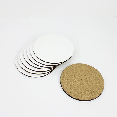 

50pcs/lot Sublimation Blank Coaster MDF Wood DIY Customed Cup Pad Slip Insulation Mat Pad For Sublimation Print