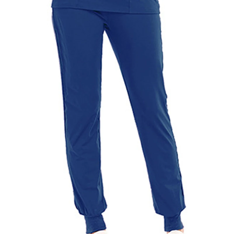 S-2XL 9 Kleuren Solid V-hals Pocket Scrub Ziekenhuis Uniform Set Vrouwen Chirurgische Scrubs Joggers Top Broek Past