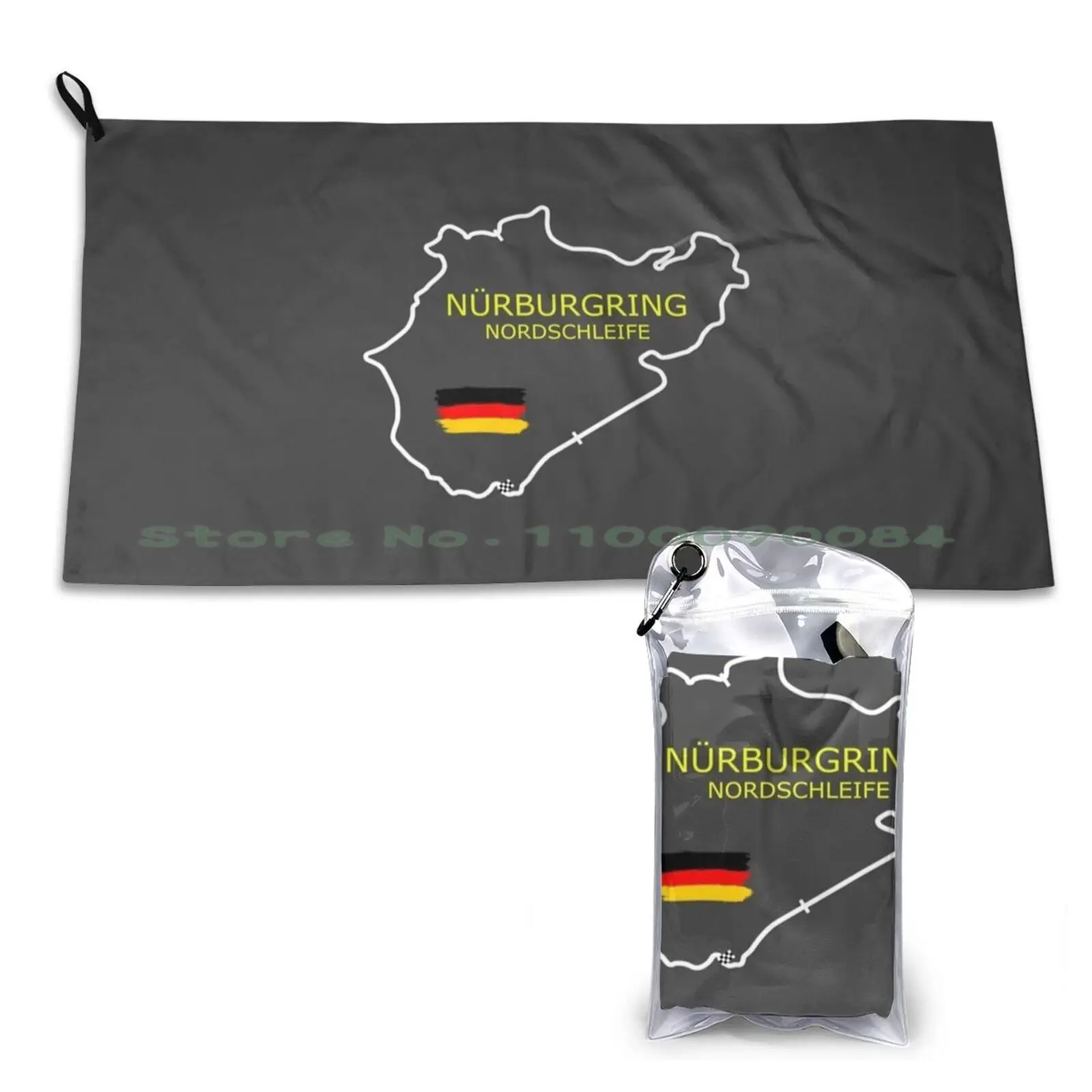 The Nurburgring Quick Dry Towel Gym Sports Bath Portable Nurburgring Grand Prix Circuit Transportation Motor Racing Gp Cars